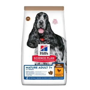 HILL'S Croquettes Sans céréales Mature 7+ Poulet New