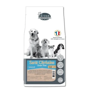ANIMAL FOOD DIFFUSION Croquettes Octave Prestige Sans Céréales Canard 12 kg New