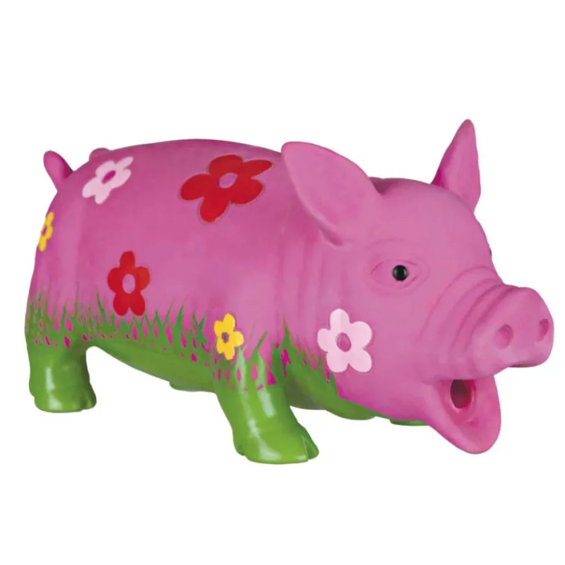jouet_cochon_fleurs_en_la_0.webp TRIXIE Jouet cochon 'fleurs' en latex Hot