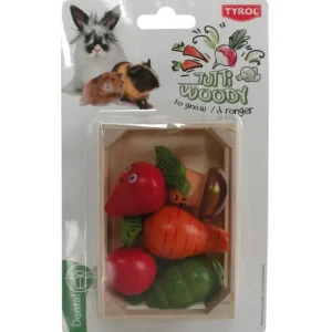 TYROL Légumes en bois à ronger Tutti Woody 10.5x7x3.5cm - Clearance
