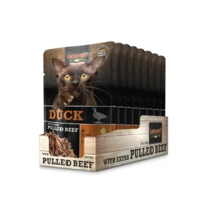LEONARDO Terrine pour chat Canard effiloché Best