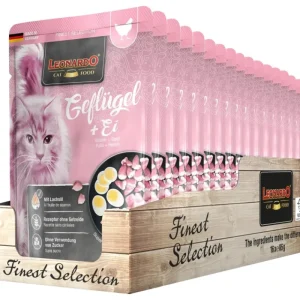 LEONARDO Terrine pour Chat Volaille & Oeuf Clearance