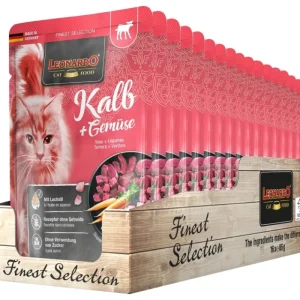 LEONARDO Terrine pour Chat Veau & Légumes Hot